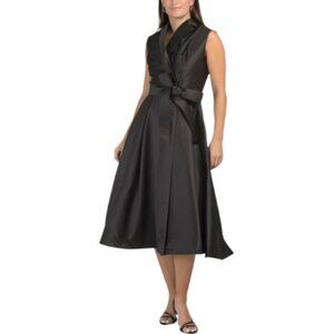 RENE BY RENE RUIZ Sleeveless Trench Gown With Tie Waist
